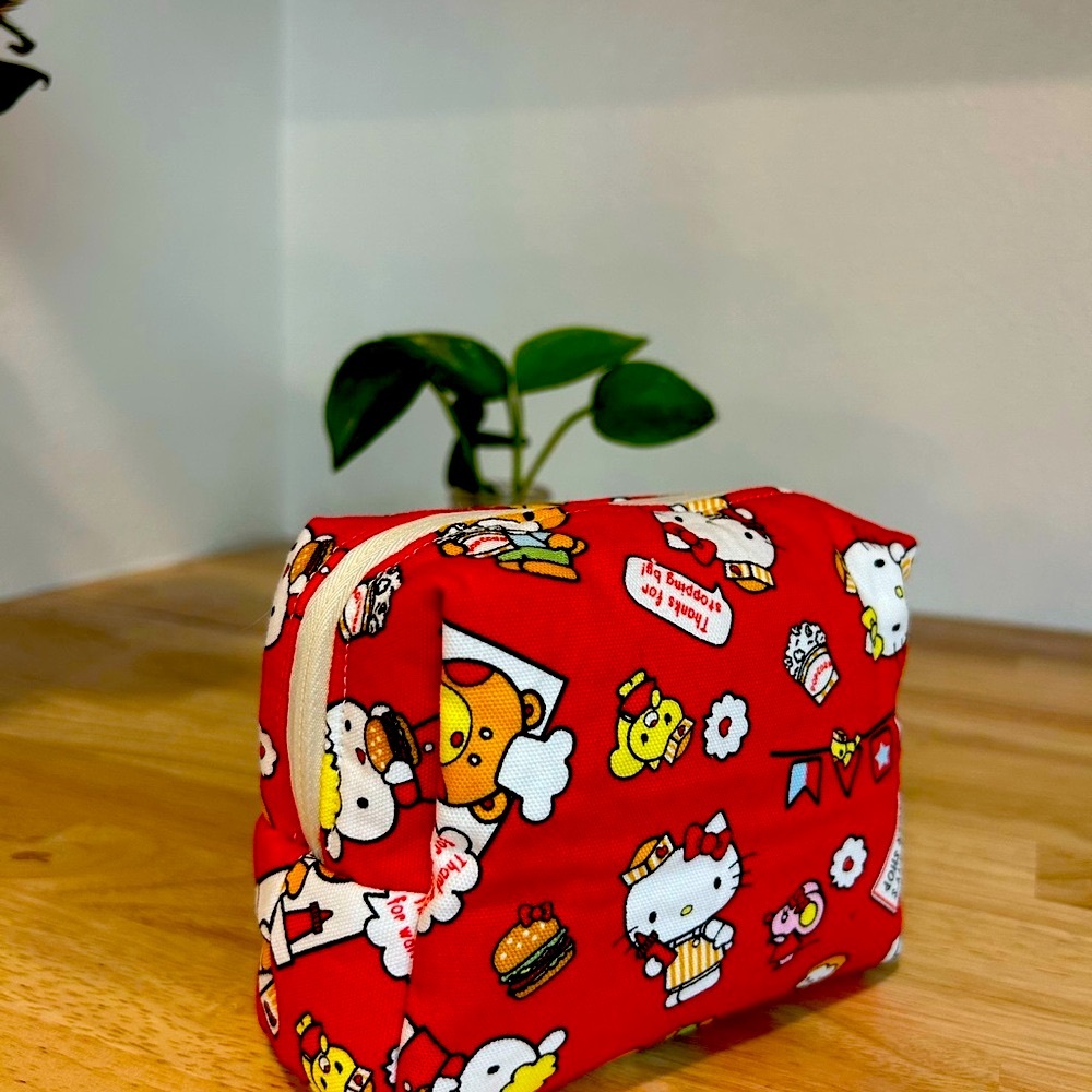 Handmade Red Hello Kitty Cosmetic Bag